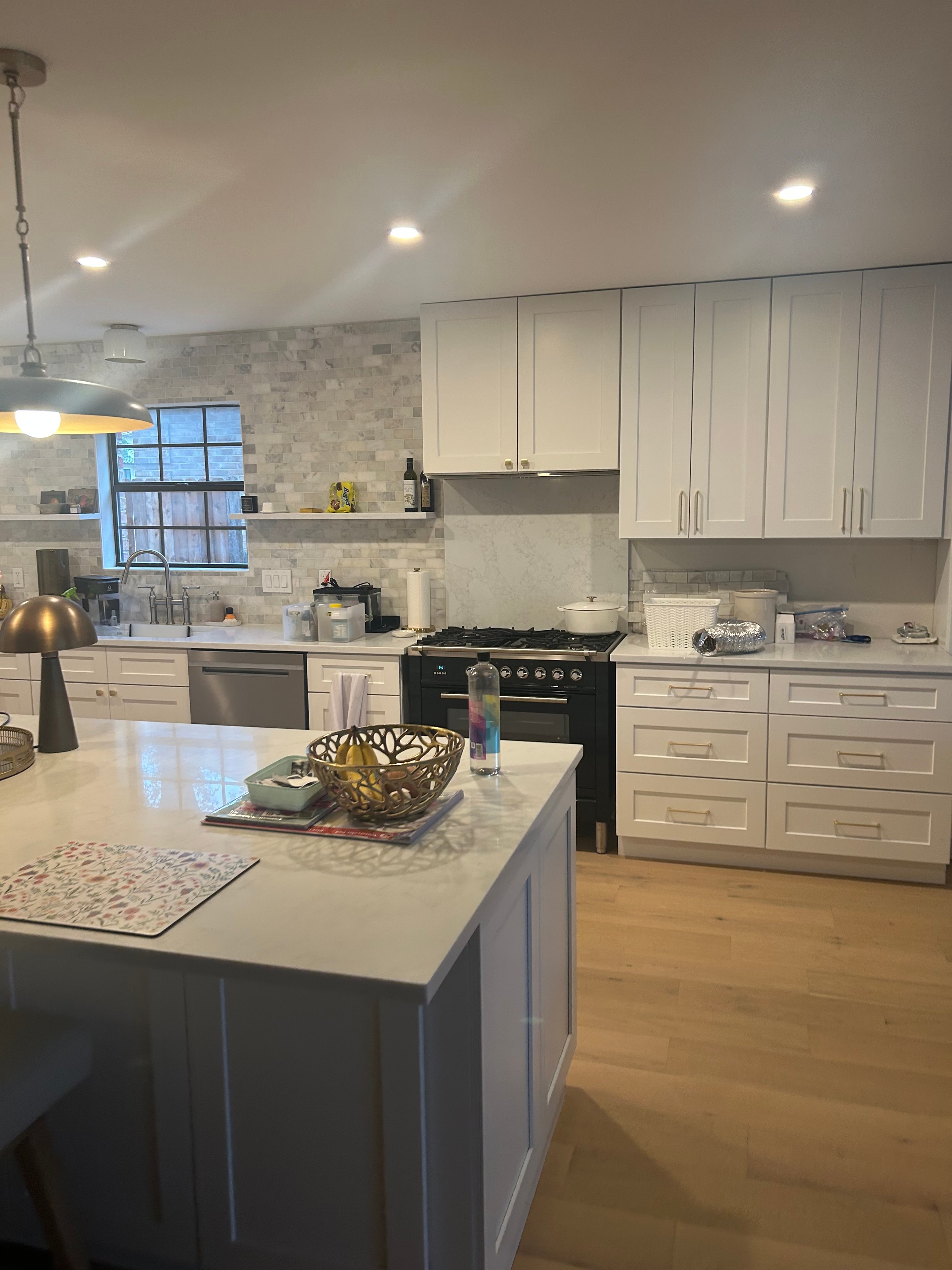 Custom kitchen cabinet installation